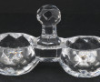 BACCARAT - Saleron double en cristal mou
