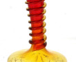 Vase en verre de couleurs rouge et ambré